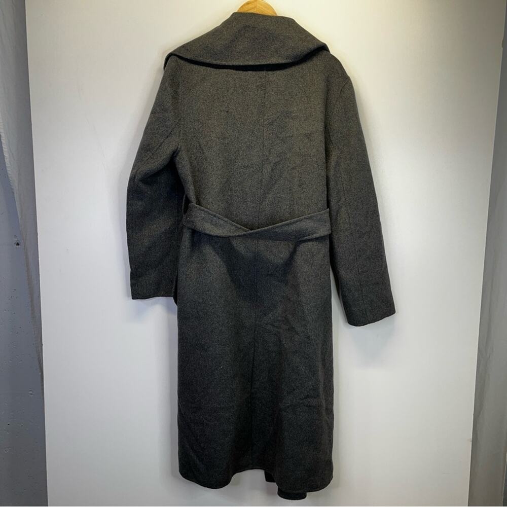 Lauren Ralph Lauren Belted Wool Blend Wrap coat gray - 14 - Picture 8 of 11